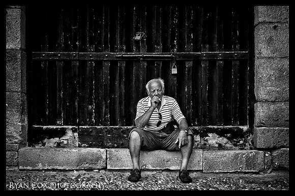 Old man smoking